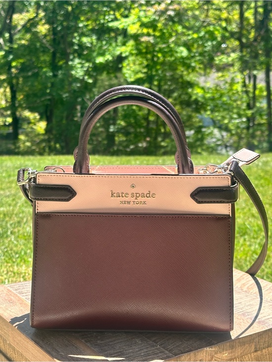 kate spade Handbags - kate spade Two-Tone Brown and Cream Mini Satchel